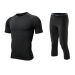 Men's Quick-Dry Fabric Sporty Cut Snug Fit Cooling Airflow Activewear Set