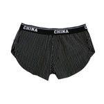 3 Pack Men's Mid-Rise & Breathable Striped Design Soft Boxers