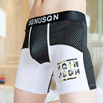 Men's Anti-Chafing Sports Boxer Briefs with Spacious Pouch