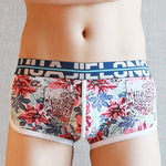 3 Pack Men's Breathable Cotton Mid-Rise with Stylish Print Skin-Friendly Trunks