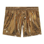 Men's Faux Leather Glossy Striped Fashion Shorts