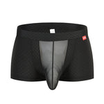 Men's Low-Rise Mesh Trunks – Breathable Nylon with 3D Pouch Support