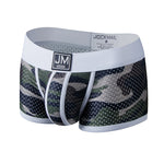 2 Pack Men's Camouflage Print Mesh Supportive Fit Touch-Free Soft-Touch Trunks