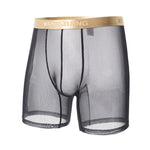 3 Pack Men's Ice Silk Mesh Solid Color Seamless Comfort Boxer Briefs
