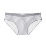 4 Pack Men's Lace Jacquard Ice Silk Ultra Thin Breathable Briefs