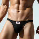 2 Pack Men's Sexy Breathable Mesh Thongs with High Stretch