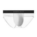 2 Pack Men's Ice Silk Semi-Transparent Mesh U-Convex Pouch Breathable Sexy Sport Briefs
