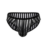 3 Pack Men's Sexy Striped Sheer Mesh Bikini