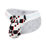 2 Pack Men's Breathable Alphabet-Print Expanded Pouch Briefs