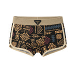 3 Pack Men's Vintage Print Cotton Comfy Waistband Soft Touch Trunks