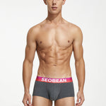 Men's Spliced Waistband U-Pouch Trunks