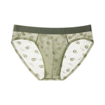4 Pack Men's Jacquard Lace Ultra Sheer Ice Silk Antibacterial Briefs