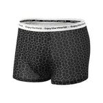 4 Pack Men's Ice Silk Printed Comfy Waistband Stretch Fit Trunks