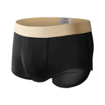 4 Pack Men's Ultra-Thin Breathable Solid Color Separated Pouch Smooth Trunks