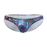 4 Pack Men's Low-Rise Printed U-Pouch Mesh for Breathability Briefs