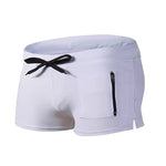 Men's Solid Color Breathable Stretch Swim Trunks