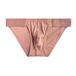 2 Pack Men's Low-Rise High-Cut Ribbed Cotton Bikini