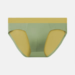 Men's Seamless Spliced Color Pouch Briefs