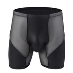 2 Pack Men's Casual Sports Transparent Mesh Midway Briefs
