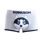3 Pack Men's Comfortable Cotton Printed Mid-Rise Anti-Chafing Trunks