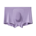 3 Pack Men's Seamless Comfort Solid Color 3D Pouch & Breathable Trunks