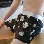 2 Pack Men's Pure Cotton Shape-Retaining Trendy Prints Mid-Rise Boxers Shorts