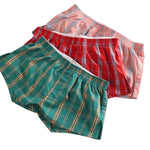 Men’s Vent Classic Plaid Cotton Boxers With Fly
