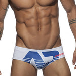 2 Pack Men's Trendy Prints U-Pouch Low-Rise Skin-Friendly Swim Briefs