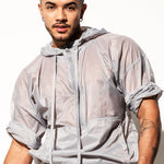 Men’s Half Sleeve Hooded Activewear Tops