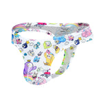 2 Pack Men's Low-Rise Sexy Print Thong