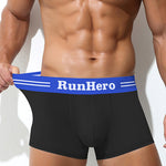 3 Pack Men's Solid Color Sports Breathable Cotton Large Pouch Boxer Briefs