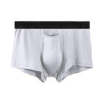 4 Pack Men's Solid Color Separation Pouch Style Separated Breathable Rayon Trunks