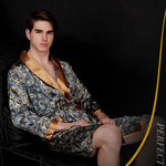 Men's Luxurious Satin Printed Robe