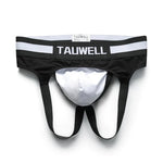 2 Pack Men's Cotton Jockstrap with Colorblock Design Athletic Support Fit
