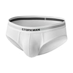 2-Pack Men's Threaded Design Breathable Comfort Low-Rise Thin U-convex Briefs