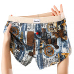 3 Pack Men's Trendy Print Ice Silk & Breathable Casual Style Boxers Shorts
