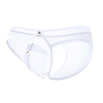 Men's Solid Color Detachable Front Pouch & Back Slit Briefs