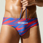 Men's 3D Print Breathable Quick Dry Beach Vacation Swim Briefs