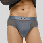 3 Pack Men's Breathable Sexy Lightweight Mesh Panels Briefs