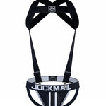Men's Sporty Cut Adjustable Harness Elastic Supportive Fit Shoulder Strap & Jockstrap