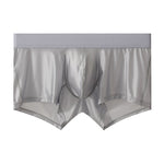 3 Pack Men's Wide Elastic Waistband Solid Color Enhancing Pouch Trunks