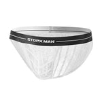2 Pack Men's Sheer Mesh Low-Rise Breathable Briefs