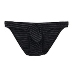 4 Pack Men's U-Pouch Striped Low-Rise Breathable & Sexy Briefs