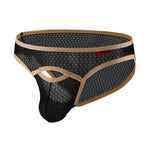 4 Pack Men's Airy Mesh Design Low-Rise Contoured Pouch Briefs