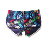 2 Pack Men's Trendy Printed Loose-Fit Moisture-Wicking Boxer Briefs
