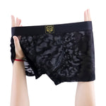 3 Pack Men's Leopard Print Antibacterial Skin-Friendly Trunks