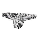 3 Pack Men's Ice-Silk Leopard Mesh Thong with Double-Lined Crotch