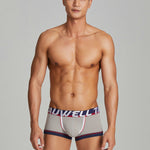 3 Pack Men's Low-Rise Premium Cotton Seamless Comfort Stretch Fit Trunks