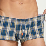 2 Pack Men's Plaid Lounge Shorts, Stylish and Breathable Sleep Trunks