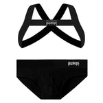 Men's Sporty Cut Anti-Chafing Stretch Fit Shoulder Strap & Underwear